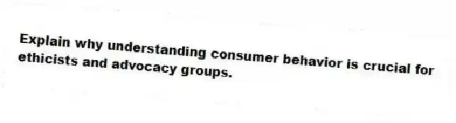 Explain why understanding consumer behavior is crucial for ethicists and advocacy groups.