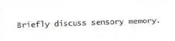 Briefly discuss sensory memory.