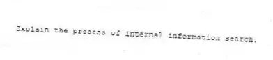 Explain the process of internal information search.