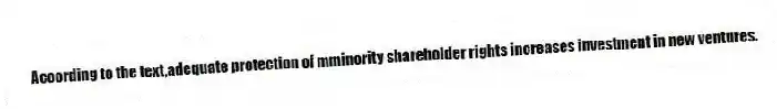 According to the text,adequate protection of mminority shareholder rights increases investment in new ventures.