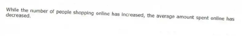 While the number of people shopping online has increased, the average amount spent online has decreased.