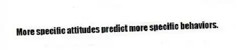 More specific attitudes predict more specific behaviors.