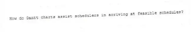 How do Gantt charts assist schedulers in arriving at feasible schedules?