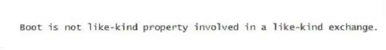 Boot is not like-kind property involved in a like-kind exchange.