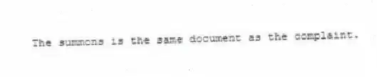 The summons is the same document as the complaint.