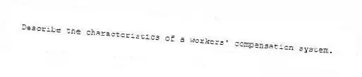 Describe the characteristics of a workers' compensation system.