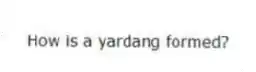 How is a yardang formed?