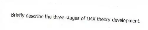 Briefly describe the three stages of LMX theory development.