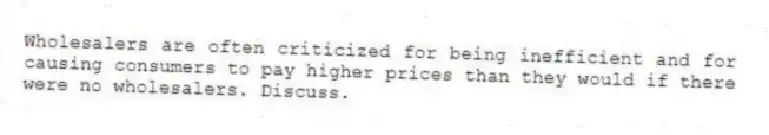 Wholesalers are often criticized for being inefficient and for causing consumers to pay higher prices than they would if there were no wholesalers. Discuss.