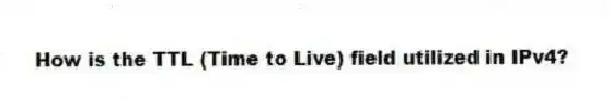 How is the TTL (Time to Live) field utilized in IPv4?