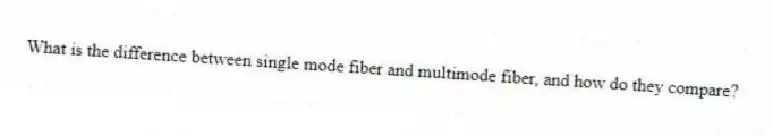 What is the difference between single mode fiber and multimode fiber, and how do they compare?