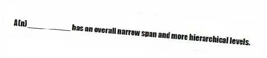 A(n) __________ has an overall narrow span and more hierarchical levels.