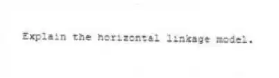 Explain the horizontal linkage model.