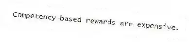 Competency-based rewards are expensive.