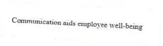 Communication aids employee well-being