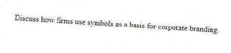 Discuss how firms use symbols as a basis for corporate branding.
