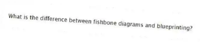 What is the difference between fishbone diagrams and blueprinting?