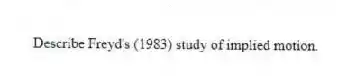 Describe Freyd's (1983) study of implied motion.