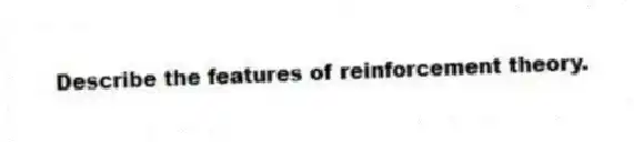 Describe the features of reinforcement theory.