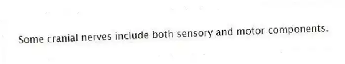 Some cranial nerves include both sensory and motor components.