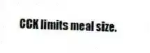  CCK limits meal size.