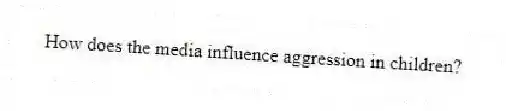 How does the media influence aggression in children?
