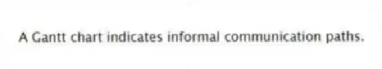 A Gantt chart indicates informal communication paths.