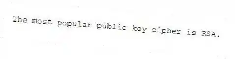 The most popular public key cipher is RSA.