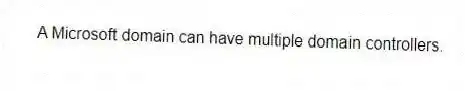 A Microsoft domain can have multiple domain controllers.