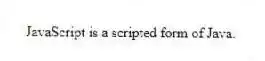 JavaScript is a scripted form of Java.