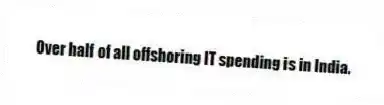 Over half of all offshoring IT spending is in India.