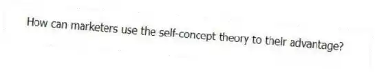 How can marketers use the self-concept theory to their advantage?