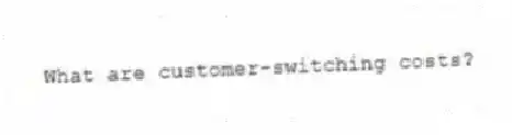 What are customer-switching costs?