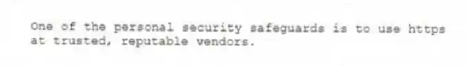 One of the personal security safeguards is to use https at trusted, reputable vendors.