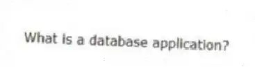 What is a database application?