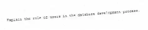 Explain the role of users in the database development process.