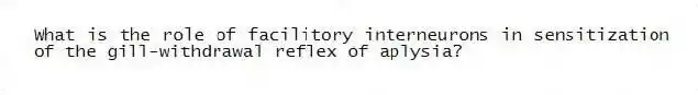 What is the role of facilitory interneurons in sensitization of the gill-withdrawal reflex of aplysia?