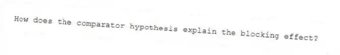 How does the comparator hypothesis explain the blocking effect?