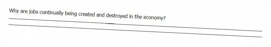 Why are jobs continually being created and destroyed in the economy?
_____________________________________________________________________________________________
_____________________________________________________________________________________________