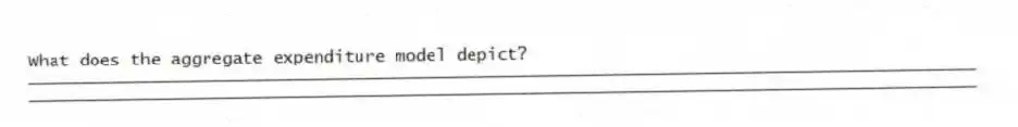 What does the aggregate expenditure model depict?
_____________________________________________________________________________________________
_____________________________________________________________________________________________