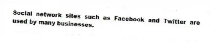 Social network sites such as Facebook and Twitter are used by many businesses.