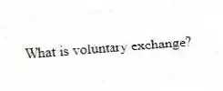 What is voluntary exchange?