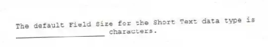 The default Field Size for the Short Text data type is ____________________ characters.