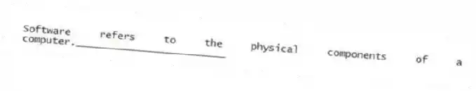 Software refers to the physical components of a computer._________________________