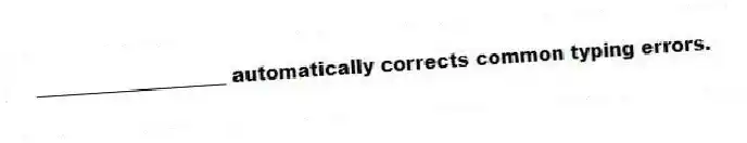 ____________________ automatically corrects common typing errors.