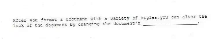 After you format a document with a variety of styles,you can alter the look of the document by changing the document's ____________________.