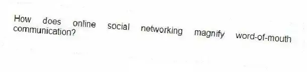 How does online social networking magnify word-of-mouth communication?