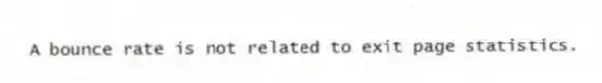 A bounce rate is not related to exit page statistics.
