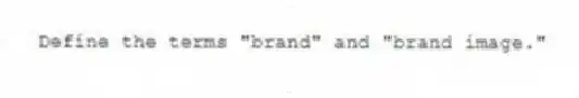 Define the terms "brand" and "brand image."