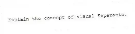 Explain the concept of visual Esperanto.